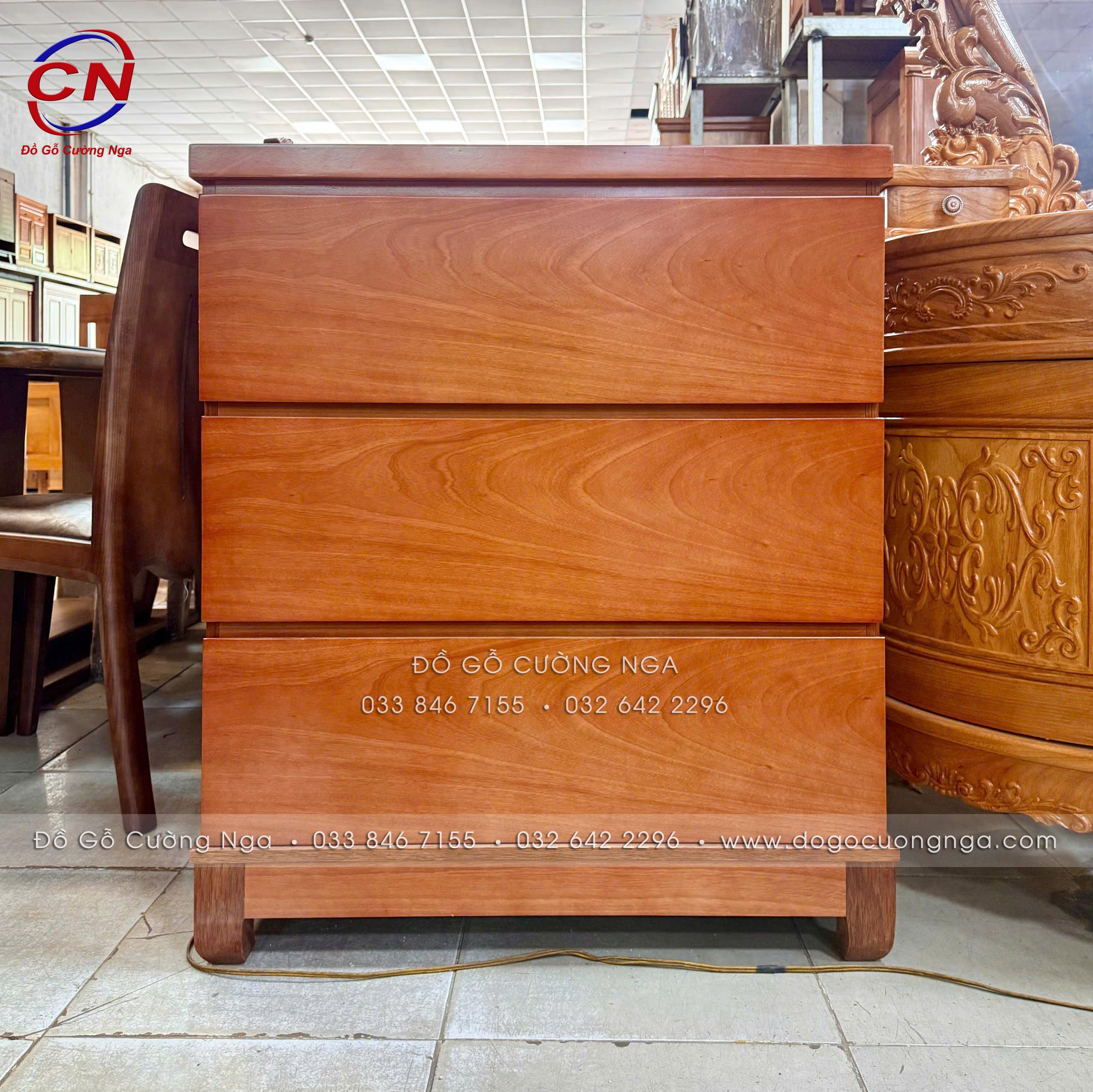 tủ ngăn kéo gỗ xoan đào