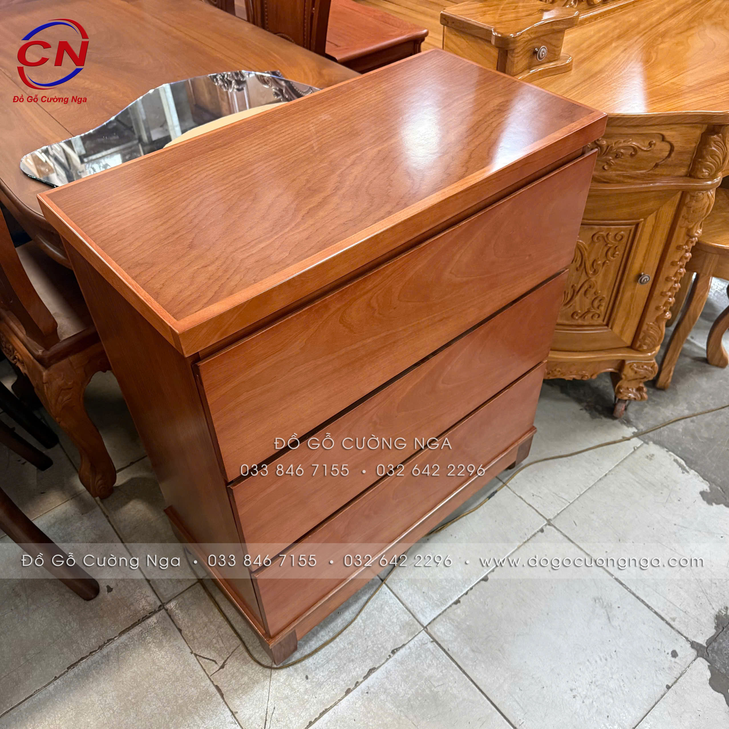 tủ ngăn kéo gỗ xoan đào