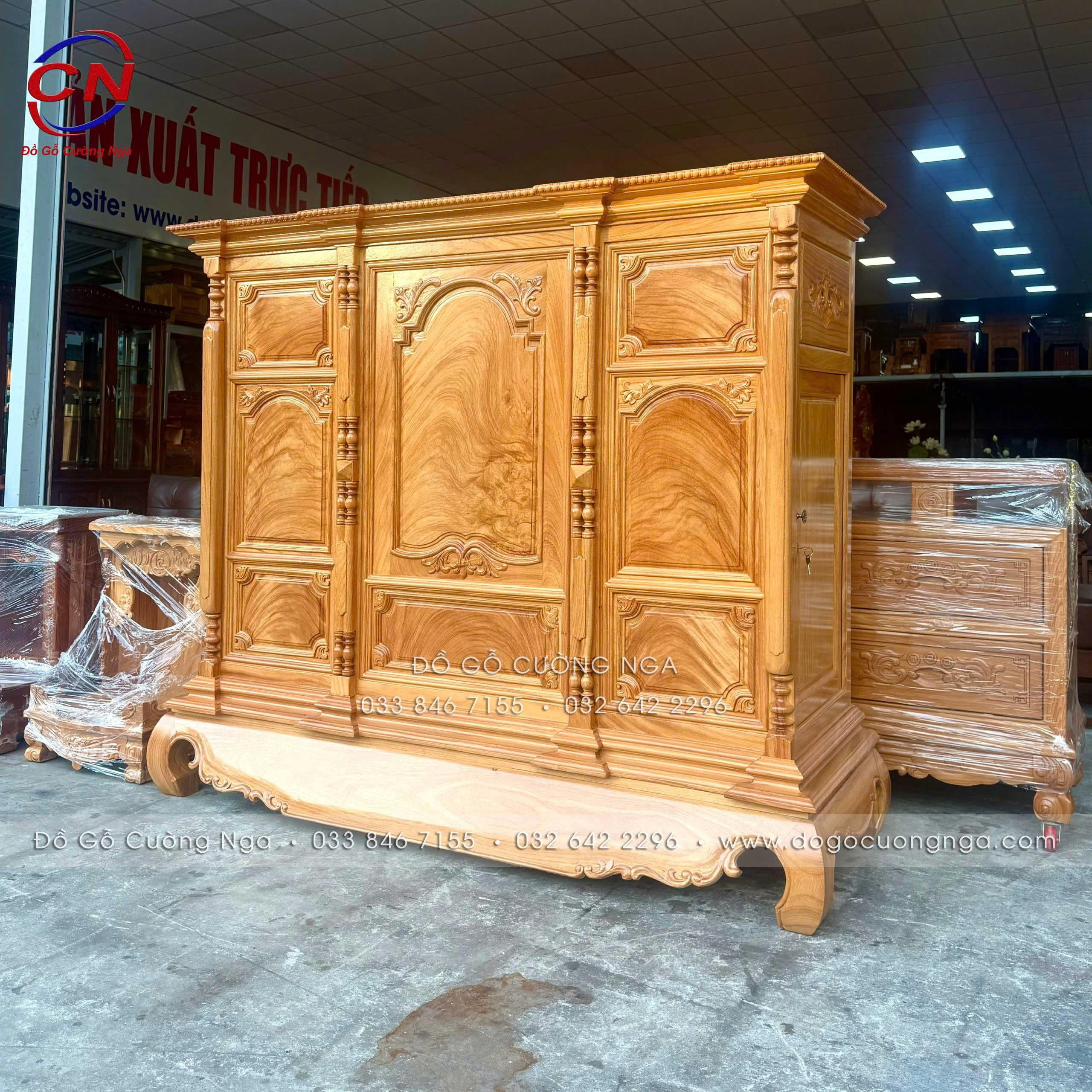 tu thờ gỗ gõ đỏ 1m75 