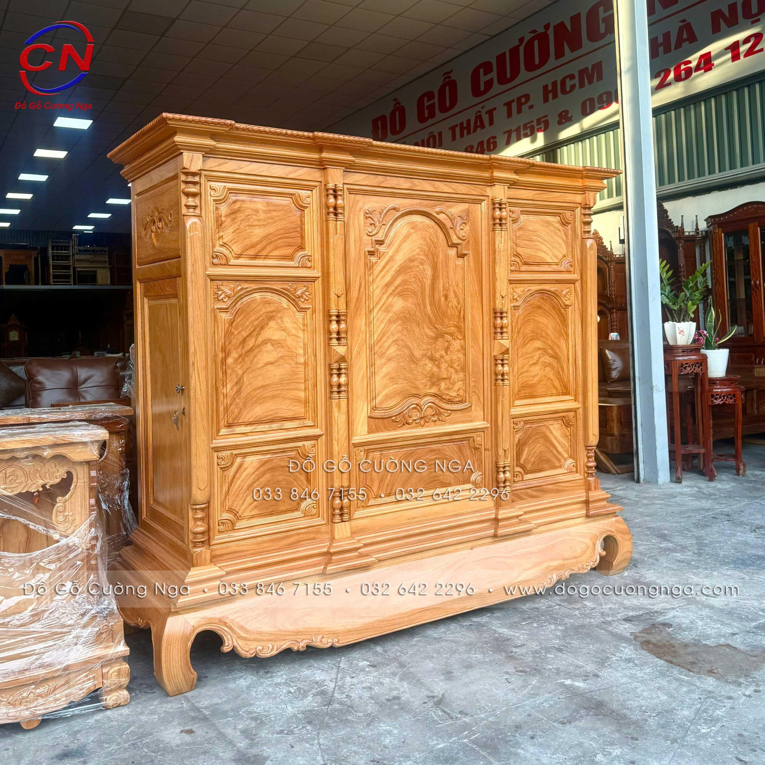 tu thờ gỗ gõ đỏ 1m75 